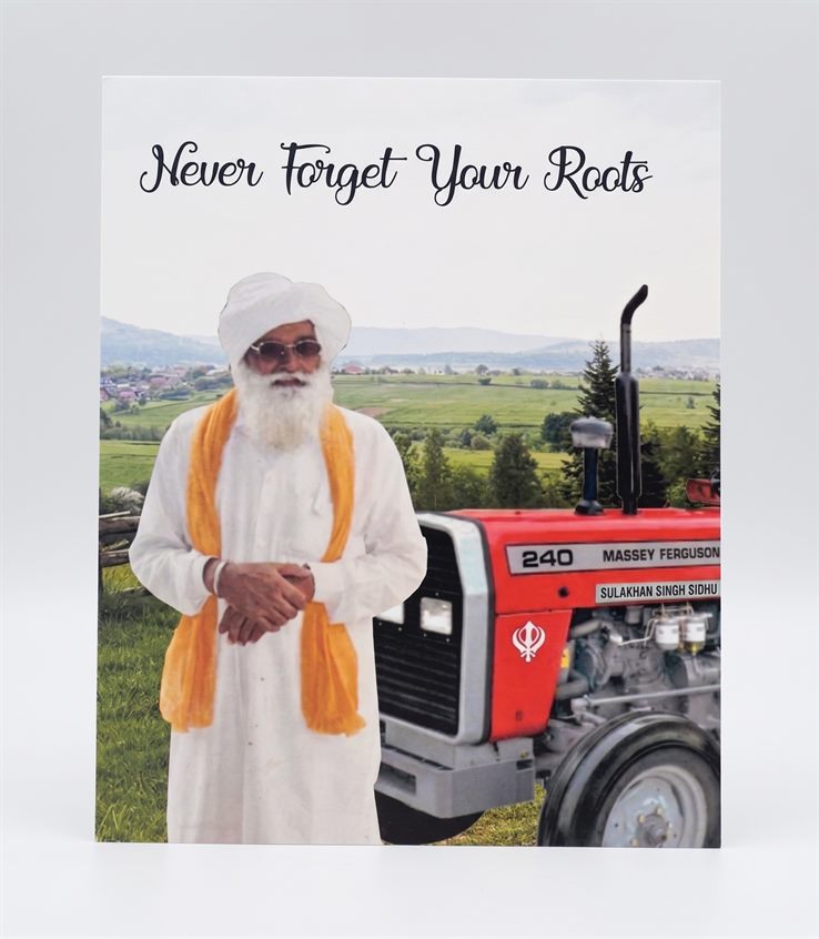 Founder Satnam Sidhu pictured on the family farm that shaped his early values